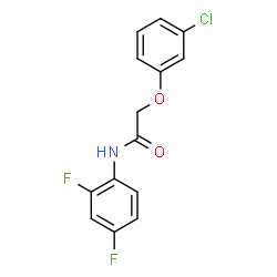 ChemSpider 2D Image | 2-(3-Chlorophenoxy)-N-(2,4-difluorophenyl)acetamide | C14H10ClF2NO2