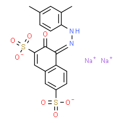 ChemSpider 2D Image | Disodium (4Z)-4-[(2,4-dimethylphenyl)hydrazono]-3-oxo-3,4-dihydro-2,7-naphthalenedisulfonate | C18H14N2Na2O7S2