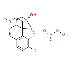 ChemSpider 2D Image | (5alpha,6alpha,9alpha)-3-Methoxy-17-methyl-4,5-epoxymorphinan-6-ol - hydroperoxy(oxo)phosphine oxide (1:1) | C18H24NO7P