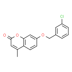 ChemSpider 2D Image | 7-[(3-Chlorobenzyl)oxy]-4-methyl-2H-chromen-2-one | C17H13ClO3