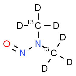 ChemSpider 2D Image | N-(~13~C,~2~H_3_)Methyl-N-nitroso(~13~C,~2~H_3_)methanamine | 13C2D6N2O