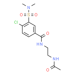 ChemSpider 2D Image | N-(2-Acetamidoethyl)-4-chloro-3-(dimethylsulfamoyl)benzamide | C13H18ClN3O4S