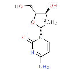 ChemSpider 2D Image | 2'-Deoxy(2'-~13~C)cytidine | C813CH13N3O4