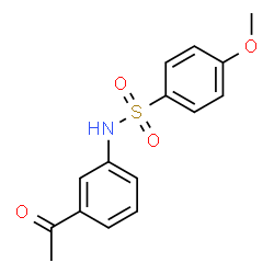 ChemSpider 2D Image | N-(3-Acetylphenyl)-4-methoxybenzenesulfonamide | C15H15NO4S