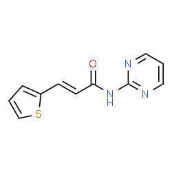 ChemSpider 2D Image | (2E)-N-(2-Pyrimidinyl)-3-(2-thienyl)acrylamide | C11H9N3OS