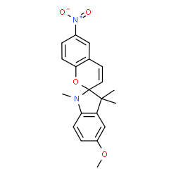 ChemSpider 2D Image | 5'-Methoxy-1',3',3'-trimethyl-6-nitro-1',3'-dihydrospiro[chromene-2,2'-indole] | C20H20N2O4