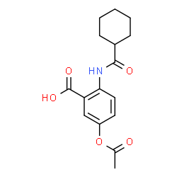 ChemSpider 2D Image | 5-Acetoxy-2-[(cyclohexylcarbonyl)amino]benzoic acid | C16H19NO5