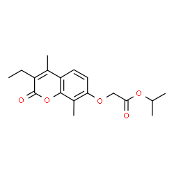 ChemSpider 2D Image | Isopropyl [(3-ethyl-4,8-dimethyl-2-oxo-2H-chromen-7-yl)oxy]acetate | C18H22O5