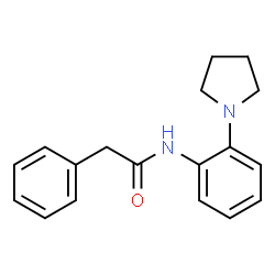 ChemSpider 2D Image | 2-Phenyl-N-[2-(1-pyrrolidinyl)phenyl]acetamide | C18H20N2O