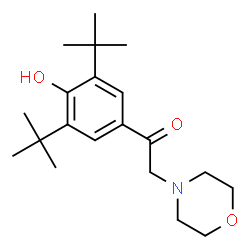 ChemSpider 2D Image | 1-(3,5-Di-tert-butyl-4-hydroxyphenyl)-2-(morpholin-4-yl)ethanone | C20H31NO3
