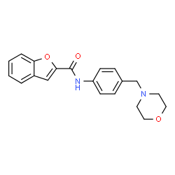 ChemSpider 2D Image | N-[4-(4-Morpholinylmethyl)phenyl]-1-benzofuran-2-carboxamide | C20H20N2O3