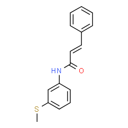 ChemSpider 2D Image | (2E)-N-[3-(Methylsulfanyl)phenyl]-3-phenylacrylamide | C16H15NOS