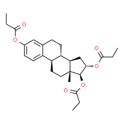 ChemSpider 2D Image | (8alpha,9beta,13alpha,14beta,16beta,17alpha)-Estra-1(10),2,4-triene-3,16,17-triyl tripropanoate | C27H36O6