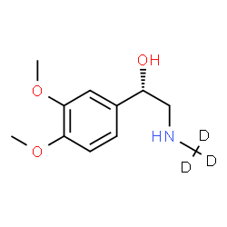 ChemSpider 2D Image | (1S)-1-(3,4-Dimethoxyphenyl)-2-[(~2~H_3_)methylamino]ethanol | C11H14D3NO3