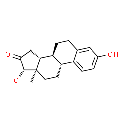 ChemSpider 2D Image | (8alpha,9beta,13alpha,14beta,17alpha)-3,17-Dihydroxyestra-1(10),2,4-trien-16-one | C18H22O3