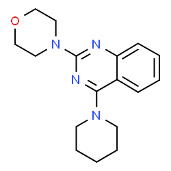 ChemSpider 2D Image | 2-Morpholin-4-yl-4-piperidin-1-yl-quinazoline | C17H22N4O
