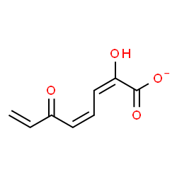ChemSpider 2D Image | (2E,4Z)-2-Hydroxy-6-oxo-2,4,7-octatrienoate | C8H7O4