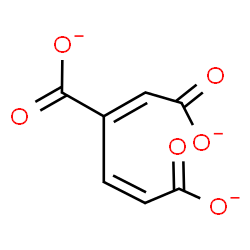 ChemSpider 2D Image | (1E,3Z)-1,3-Butadiene-1,2,4-tricarboxylate | C7H3O6