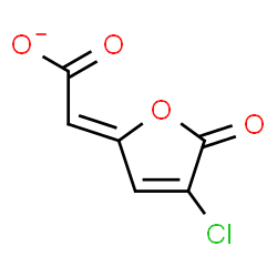 ChemSpider 2D Image | (2Z)-(4-Chloro-5-oxo-2(5H)-furanylidene)acetate | C6H2ClO4