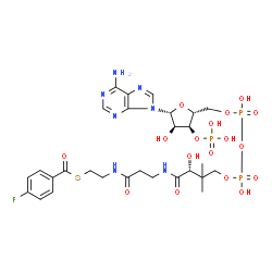 ChemSpider 2D Image | 4-Fluorobenzoyl-CoA | C28H39FN7O17P3S