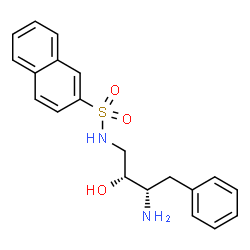 ChemSpider 2D Image | N-[(2R,3S)-3-Amino-2-hydroxy-4-phenylbutyl]-2-naphthalenesulfonamide | C20H22N2O3S