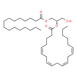 ChemSpider 2D Image | 1-Palmitoyl-2-arachidonoyl-sn-glycerol | C39H68O5