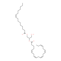 ChemSpider 2D Image | (2S)-1-[(9Z)-9-Hexadecenoyloxy]-3-hydroxy-2-propanyl (5Z,8Z,11Z,14Z,17Z)-5,8,11,14,17-icosapentaenoate | C39H64O5