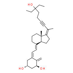 ChemSpider 2D Image | (1R,3S,5Z)-5-{(2E)-2-[(1Z,3aS,7aS)-1-(7-Ethyl-7-hydroxy-3-nonyn-2-ylidene)-7a-methyloctahydro-4H-inden-4-ylidene]ethylidene}-4-methylene-1,3-cyclohexanediol | C30H44O3