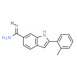 ChemSpider 2D Image | 2-(2-Methylphenyl)-1H-indole-6-carboximidamide | C16H15N3