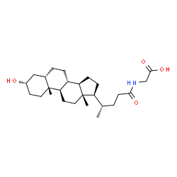 ChemSpider 2D Image | N-[(3beta,5alpha,8alpha,9beta,10alpha,13alpha,14beta,17alpha,20S)-3-Hydroxy-24-oxocholan-24-yl]glycine | C26H43NO4