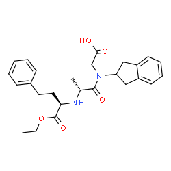 ChemSpider 2D Image | N-[(2R)-1-Ethoxy-1-oxo-4-phenyl-2-butanyl]-D-alanyl-N-(2,3-dihydro-1H-inden-2-yl)glycine | C26H32N2O5