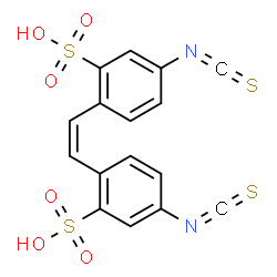 ChemSpider 2D Image | (Z)-4,4'-diisothiocyanato-2,2'-stilbenedisulfonic acid | C16H10N2O6S4