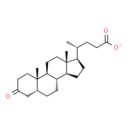 ChemSpider 2D Image | 3-oxo-5beta-cholanate | C24H37O3