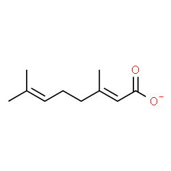 ChemSpider 2D Image | (2E)-3,7-Dimethyl-2,6-octadienoate | C10H15O2