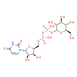 ChemSpider 2D Image | [(2S,3S,4R,5R)-5-(2,4-Dioxo-3,4-dihydro-1(2H)-pyrimidinyl)-3,4-dihydroxytetrahydro-2-furanyl]methyl (2R,3R,4S,5S,6R)-3,4,5-trihydroxy-6-(hydroxymethyl)tetrahydro-2H-pyran-2-yl dihydrogen diphosphate (
non-preferred name) | C15H24N2O17P2