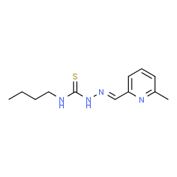 ChemSpider 2D Image | (2E)-N-Butyl-2-[(6-methyl-2-pyridinyl)methylene]hydrazinecarbothioamide | C12H18N4S