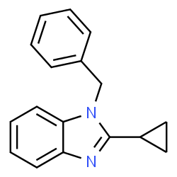 ChemSpider 2D Image | 1-Benzyl-2-cyclopropyl-1H-benzimidazole | C17H16N2