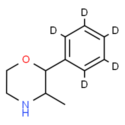 ChemSpider 2D Image | 3-Methyl-2-(~2~H_5_)phenylmorpholine | C11H10D5NO