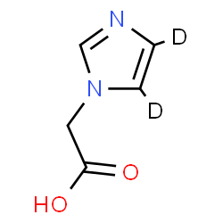 ChemSpider 2D Image | (4,5-~2~H_2_)-1H-Imidazol-1-ylacetic acid | C5H4D2N2O2