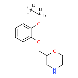 ChemSpider 2D Image | Morpholine, 2-[[2-(ethoxy-d5)phenoxy]methyl]- | C13H14D5NO3