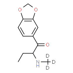 ChemSpider 2D Image | 1-(1,3-Benzodioxol-5-yl)-2-[(~2~H_3_)methylamino]-1-butanone | C12H12D3NO3