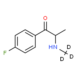 ChemSpider 2D Image | 1-(4-Fluorophenyl)-2-[(~2~H_3_)methylamino]-1-propanone | C10H9D3FNO