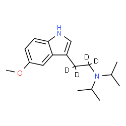 ChemSpider 2D Image | N-Isopropyl-N-[2-(5-methoxy-1H-indol-3-yl)(~2~H_4_)ethyl]-2-propanamine | C17H22D4N2O