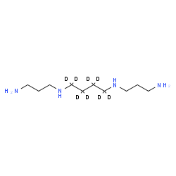 ChemSpider 2D Image | N,N'-Bis(3-aminopropyl)-1,4-(~2~H_8_)butanediamine | C10H18D8N4