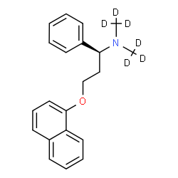 ChemSpider 2D Image | (1S)-N,N-Bis[(~2~H_3_)methyl]-3-(1-naphthyloxy)-1-phenyl-1-propanamine | C21H17D6NO