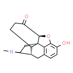 ChemSpider 2D Image | (5beta,9alpha,13alpha)-3-Hydroxy-17-methyl-4,5-epoxymorphinan-6-one | C17H19NO3