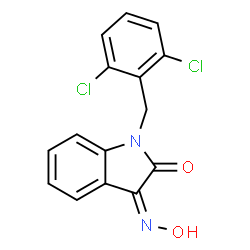 ChemSpider 2D Image | 1-(2,6-Dichloro-benzyl)-1H-indole-2,3-dione 3-oxime | C15H10Cl2N2O2