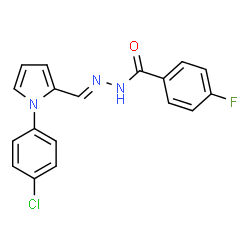 ChemSpider 2D Image | N'-{(E)-[1-(4-Chlorophenyl)-1H-pyrrol-2-yl]methylene}-4-fluorobenzohydrazide | C18H13ClFN3O