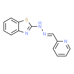 ChemSpider 2D Image | 2-[(2E)-2-(2-Pyridinylmethylene)hydrazino]-1,3-benzothiazole | C13H10N4S