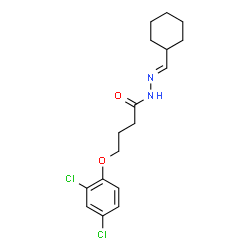 ChemSpider 2D Image | N'-[(E)-Cyclohexylmethylene]-4-(2,4-dichlorophenoxy)butanehydrazide | C17H22Cl2N2O2